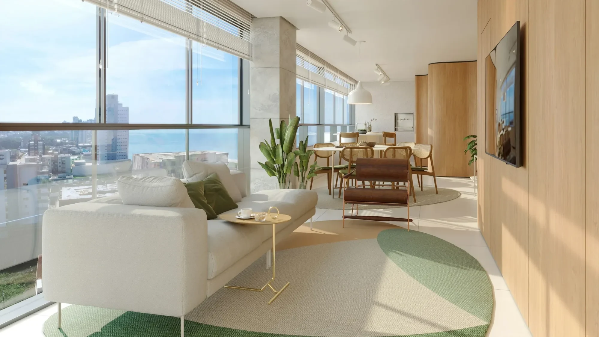 Aya — Lounge com vista para o mar