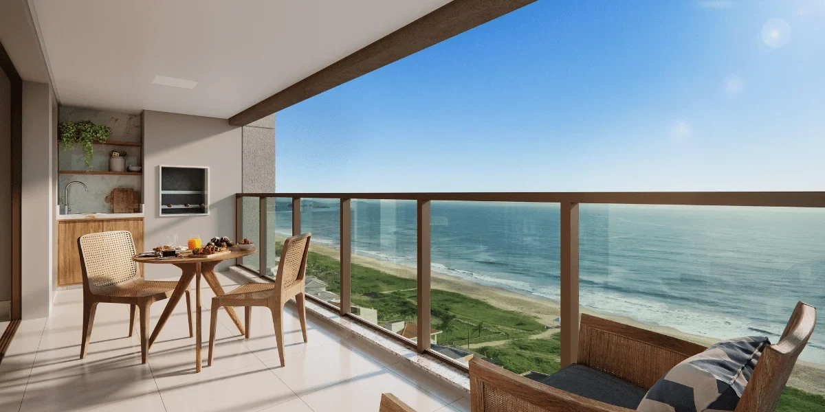 Blue One Home Club — Varanda com vista para o mar