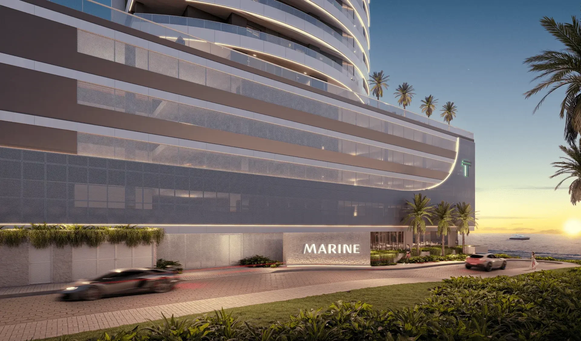 Marine Orla Residence visto da orla de Barra Velha