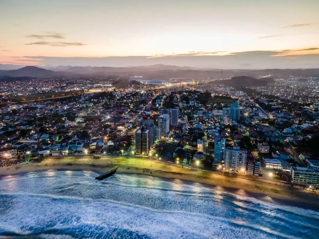 Vista aérea de Barra Velha, SC