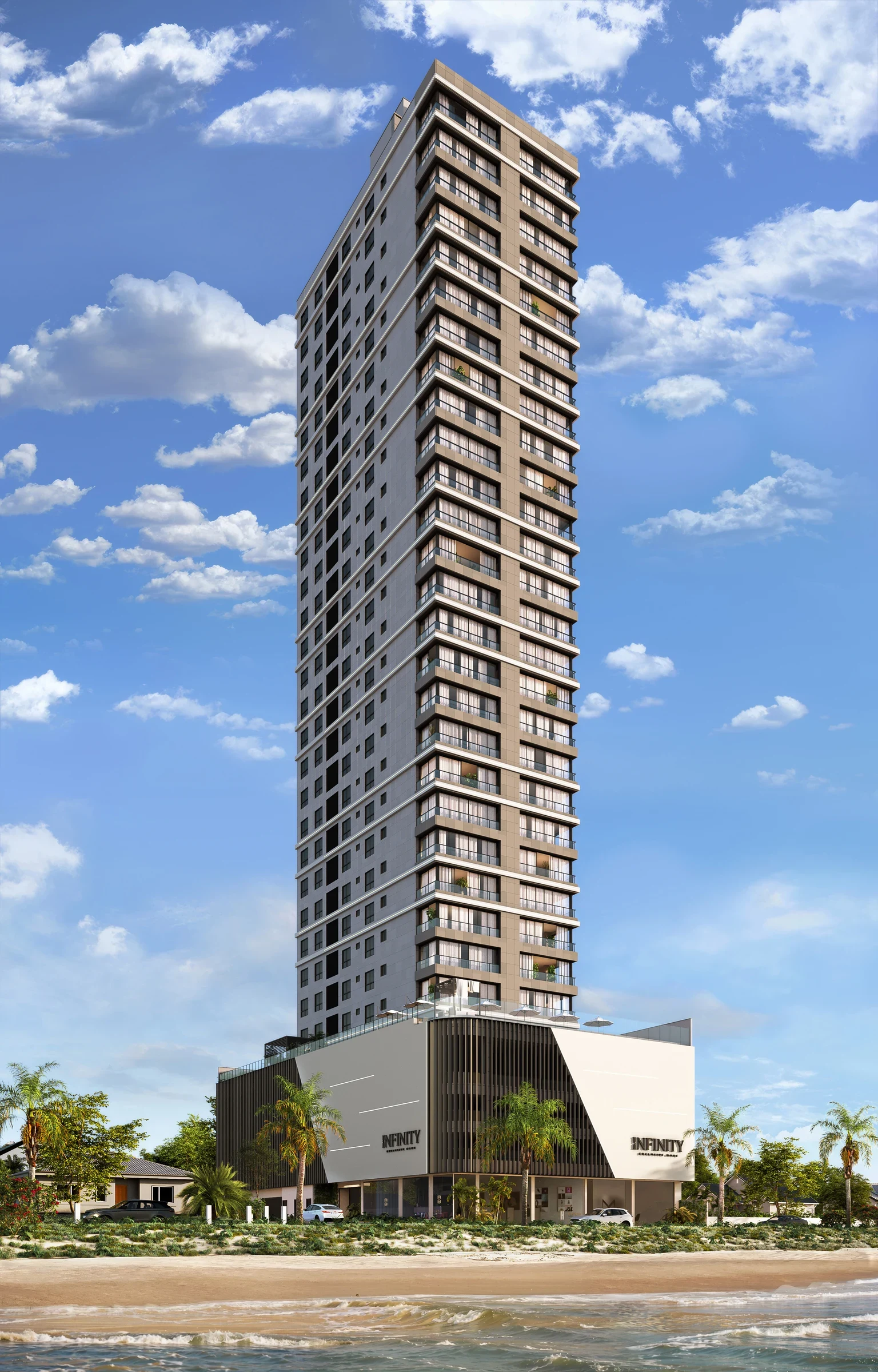 Infinity Exclusive Home — Fachada frente ao mar